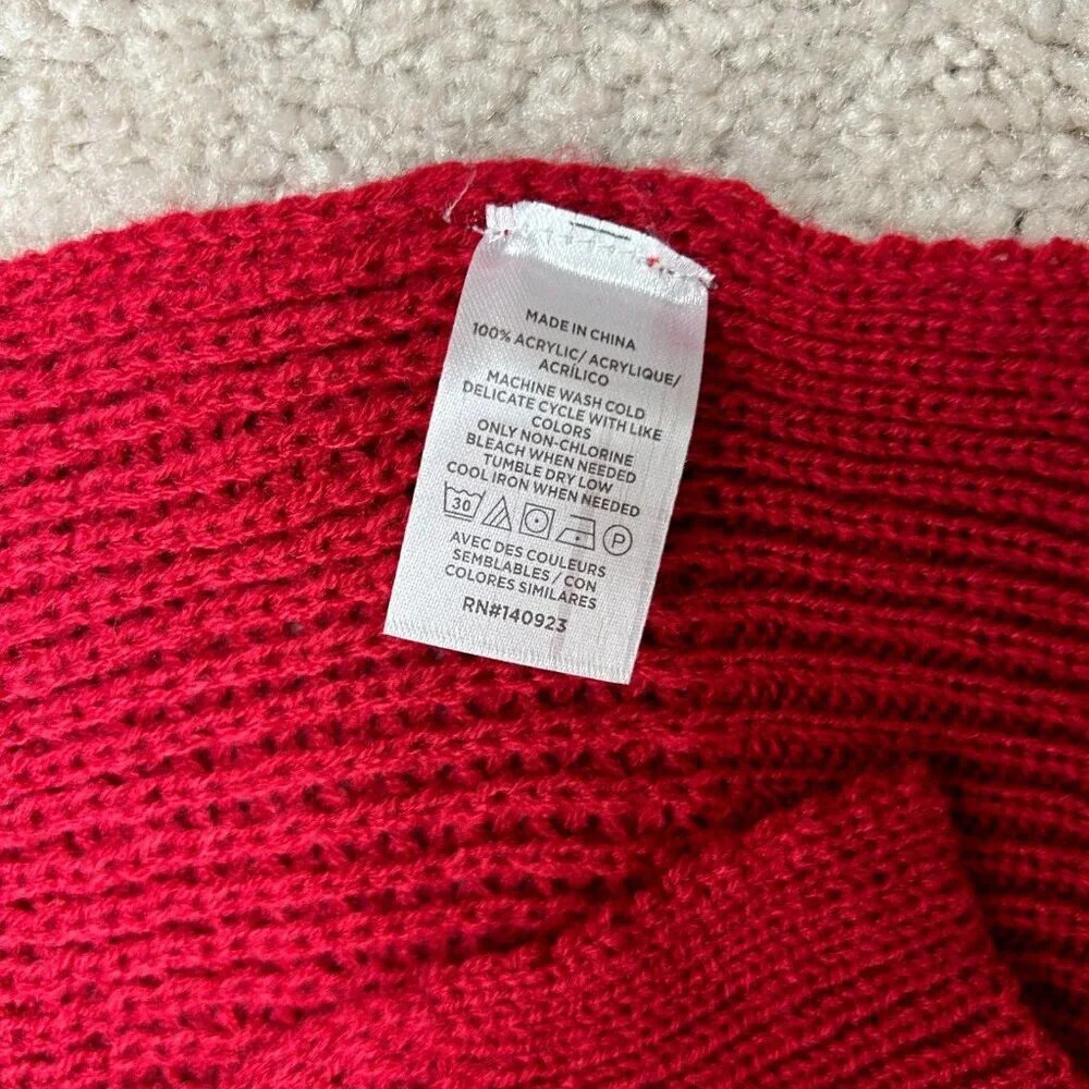 Loft Poncho Womens XS / Small Red New with Tag Oversized Boxy Sweater Ladies - Picture 9 of 9